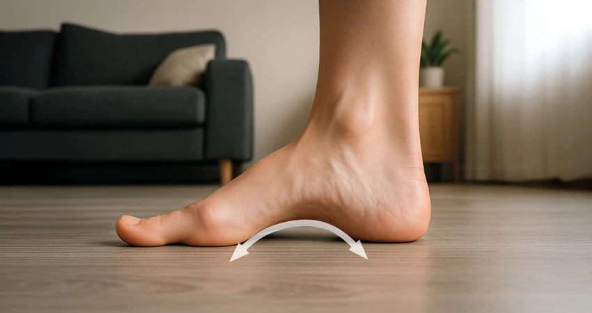 High arch feet