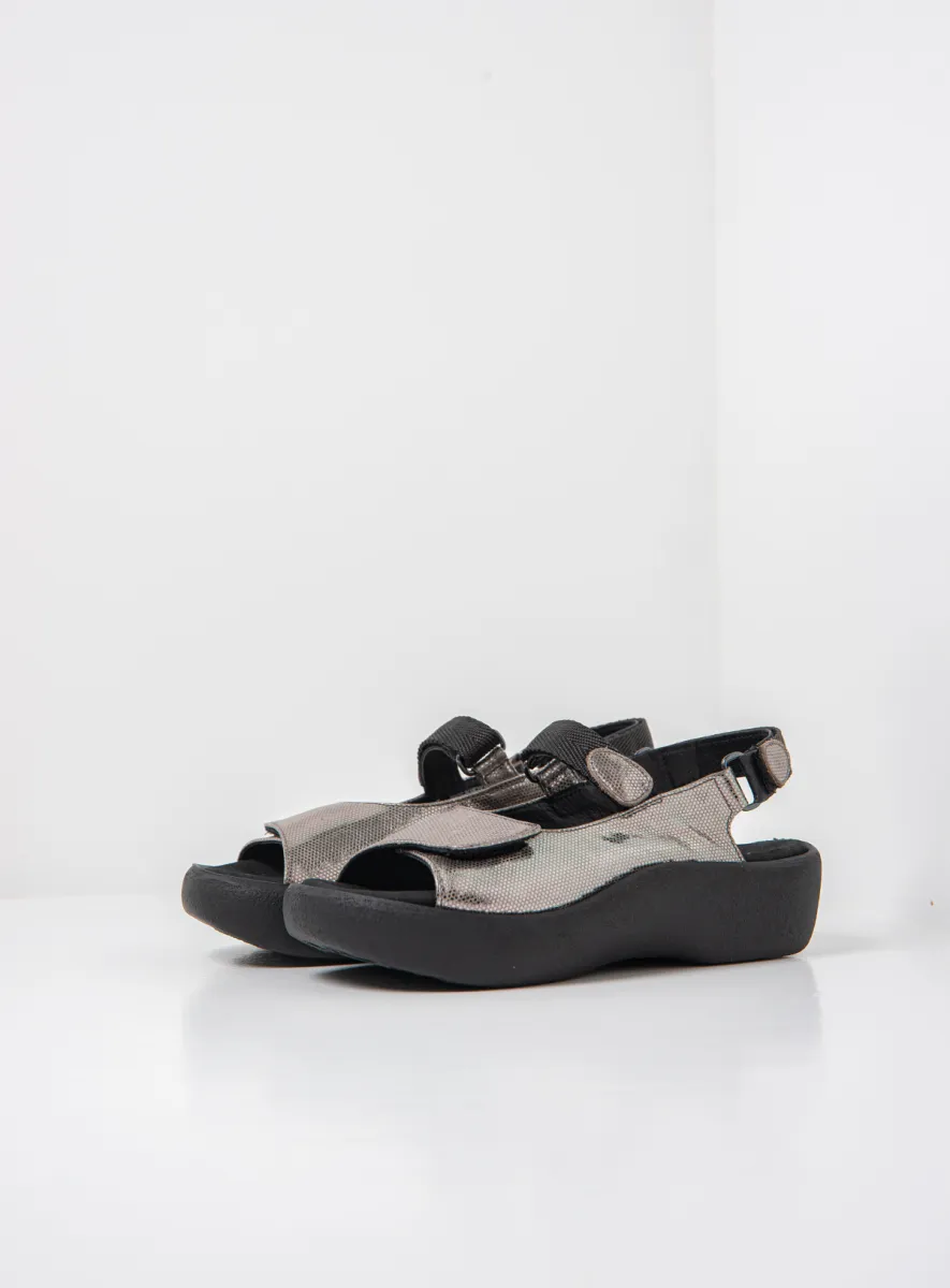 Wolky Jewel - metal metallic leather Sandals for women