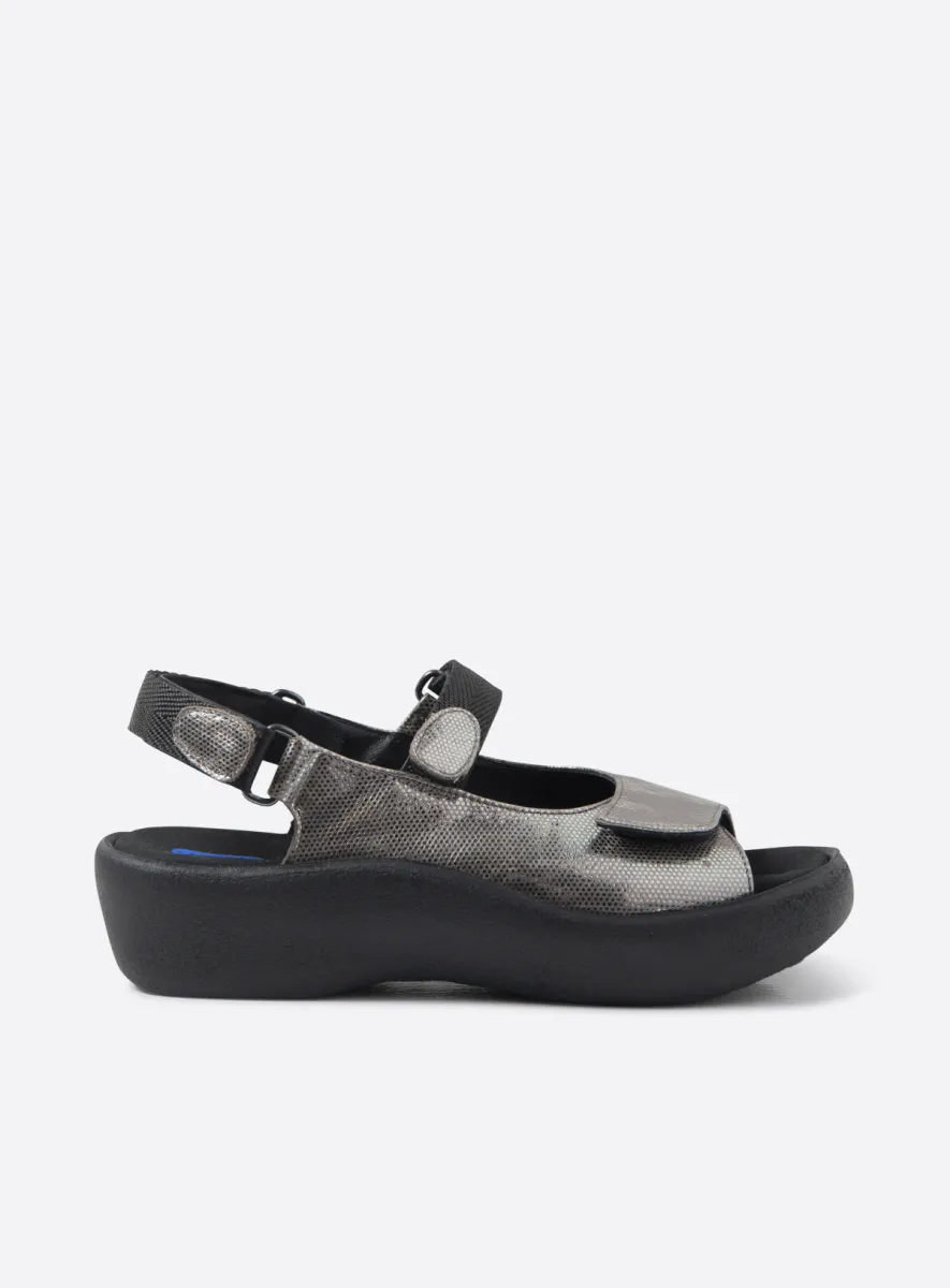 Wolky Jewel - metal metallic leather Sandals for women