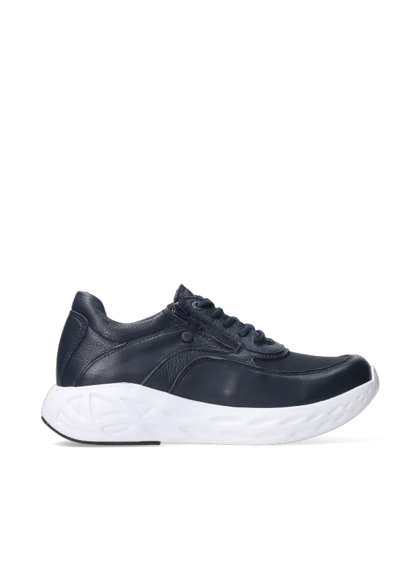 Wolky Vitality S2F - blue combi stretch leather Trainers for women