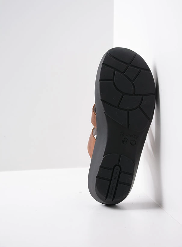 wolky sandals 00202 hobie 30430 cognac leather sole