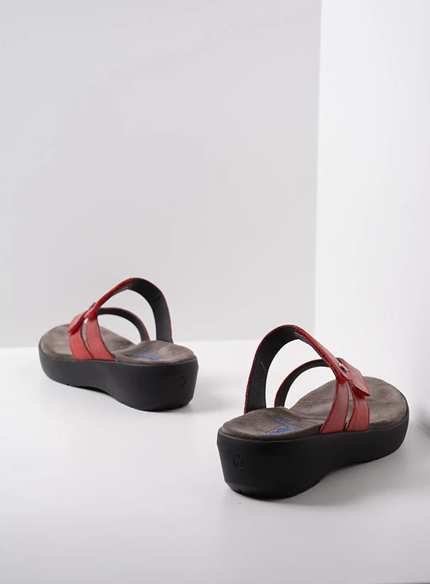 wolky sandals 00202 hobie 30500 red leather back