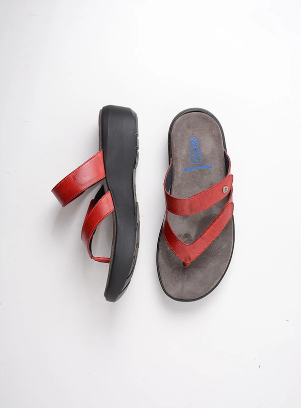wolky sandals 00202 hobie 30500 red leather top