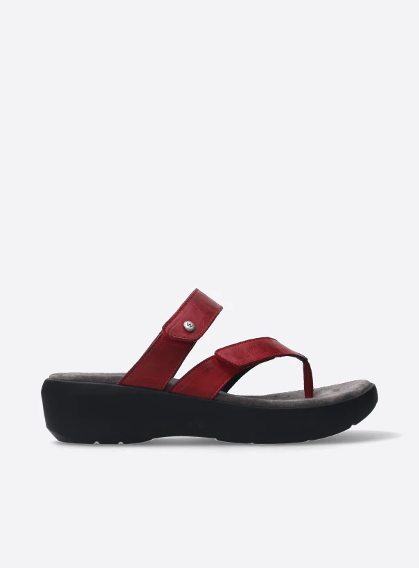 wolky sandals 00202 hobie 30500 red leather