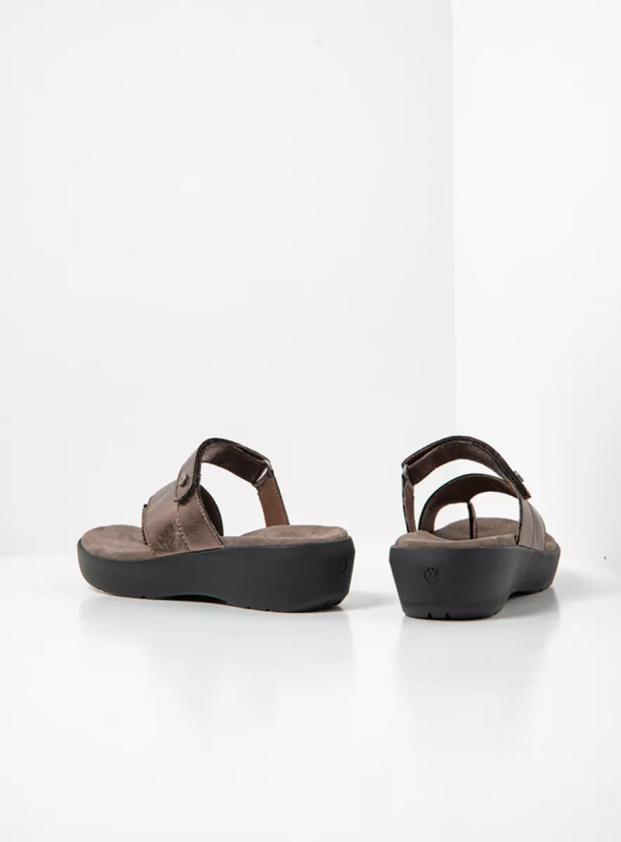 Wolky Sandals 00203 Collins 23203 lead metallic leather