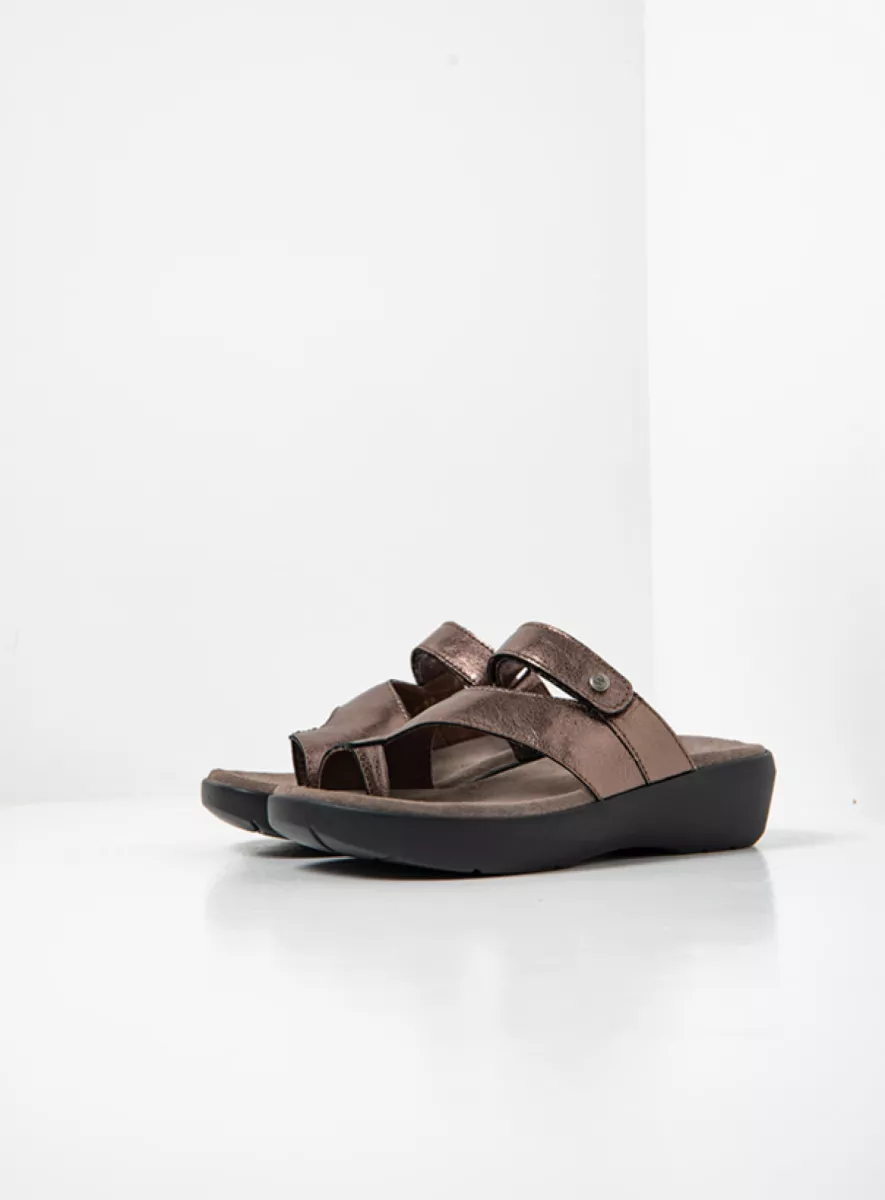 Wolky Sandals 00203 Collins 23203 lead metallic leather