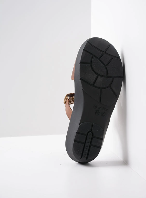 wolky sandals 00203 collins 30430 cognac leather sole