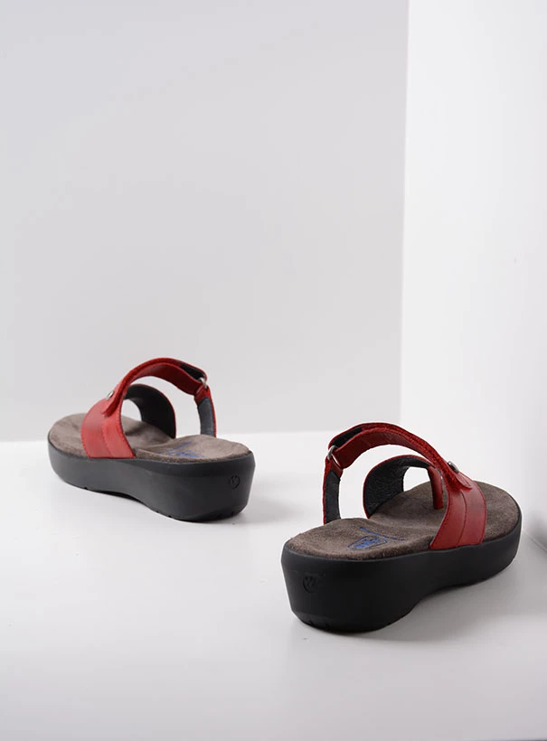 wolky sandals 00203 collins 30500 red leather back