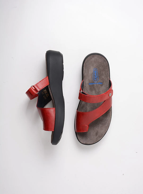 wolky sandals 00203 collins 30500 red leather top