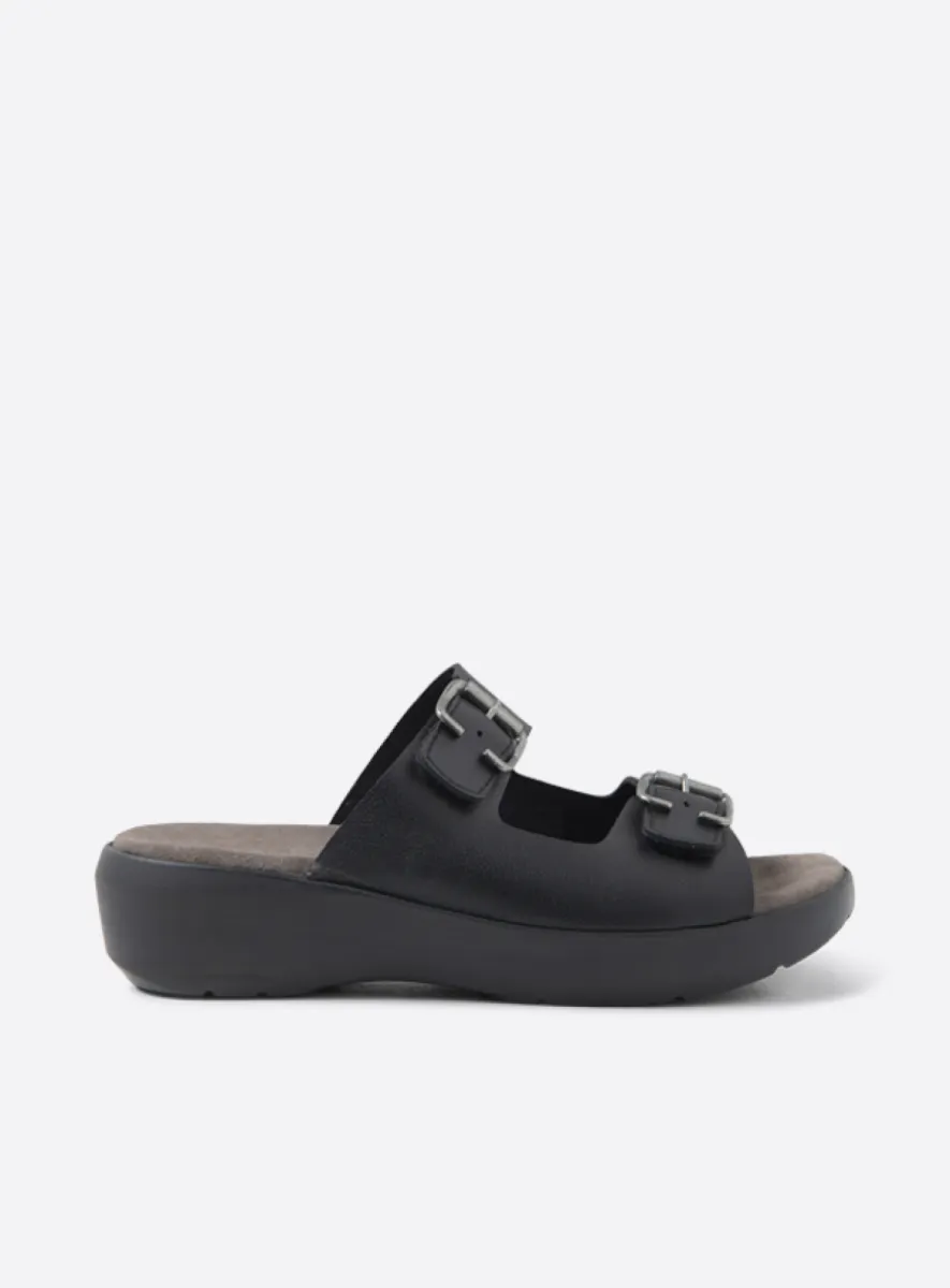 Wolky Newport - black vegan biocare Sandals for women