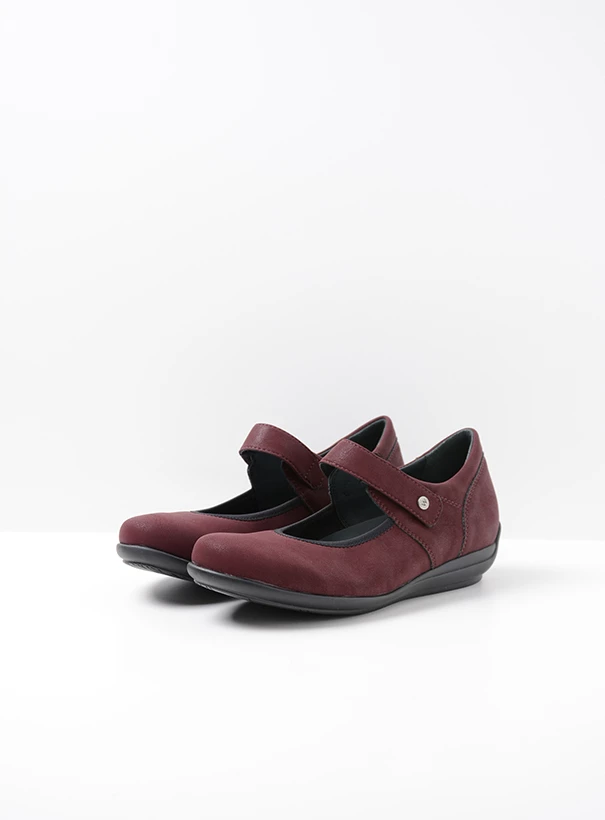 wolky mary janes 00387 noble f2f 81551 burgundy biocare front