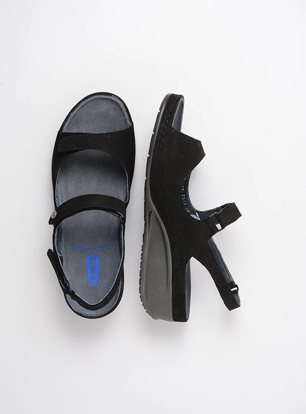 wolky sandals 00425 shallow 10000 black nubuck top