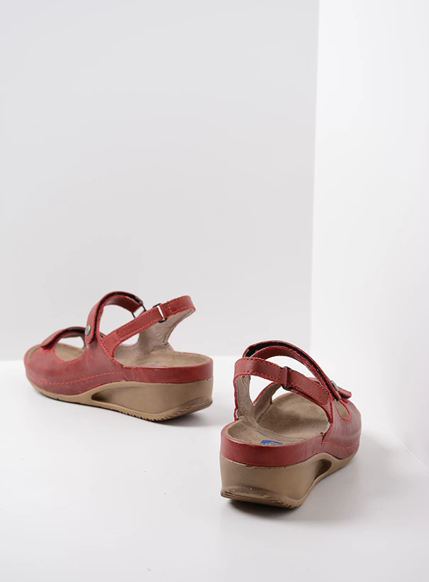 wolky sandals 00425 shallow 30500 red leather back