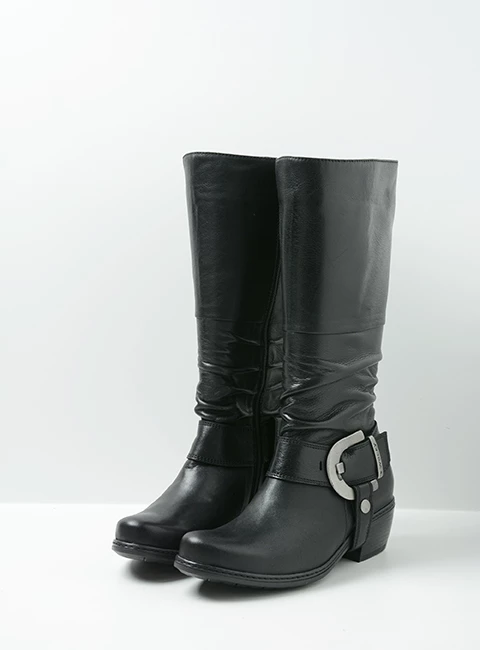 wolky long boots 00456 la banda 2000 black leather front