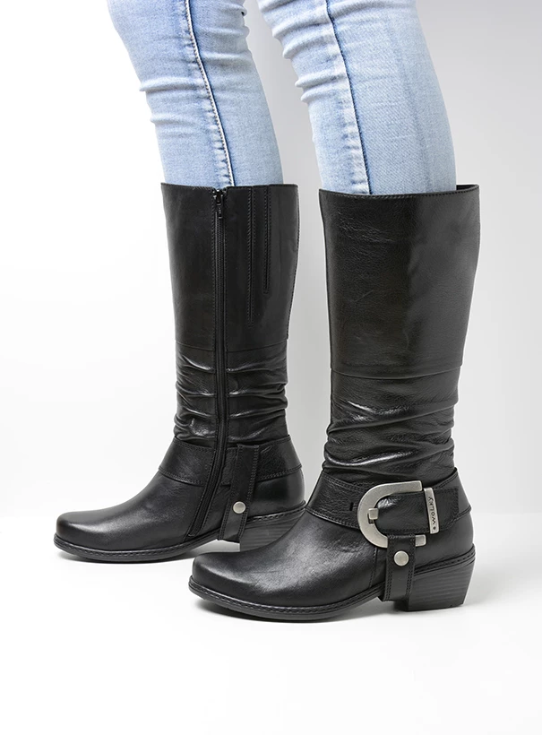 wolky long boots 00456 la banda 2000 black leather sfeer