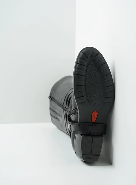 wolky long boots 00456 la banda 2000 black leather sole