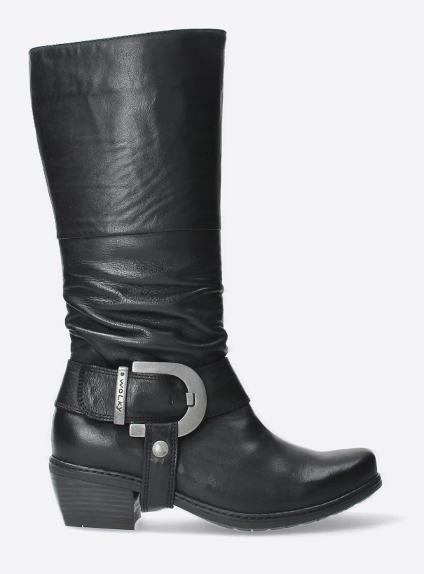 wolky long boots 00456 la banda 2000 black leather
