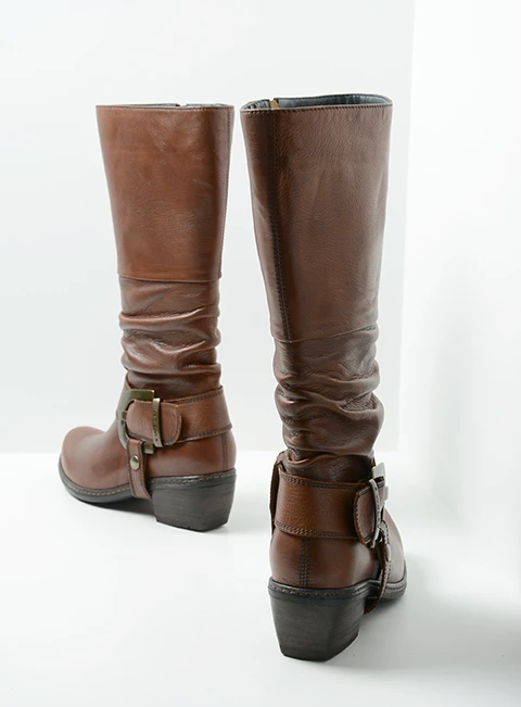 wolky long boots 00456 la banda 20430 cognac leather back
