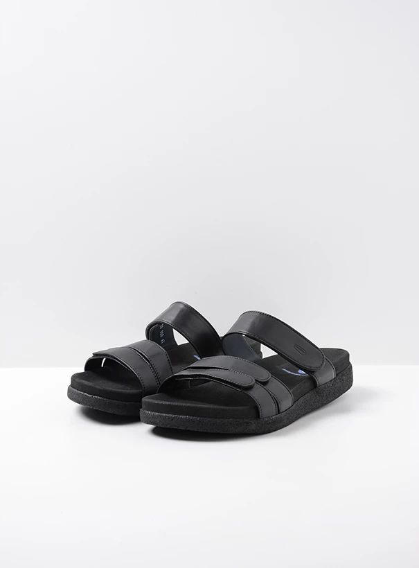 wolky sandals 00511 cirrus men 30000 black leather front