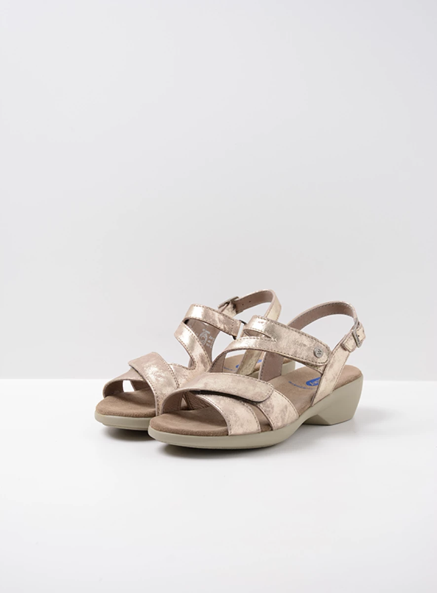 wolky sandals 00776 fria 10190 champagne nubuck front