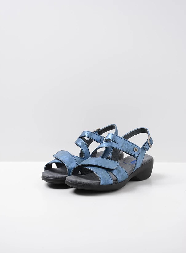 wolky sandals 00776 fria 10820 denim blue nubuck front