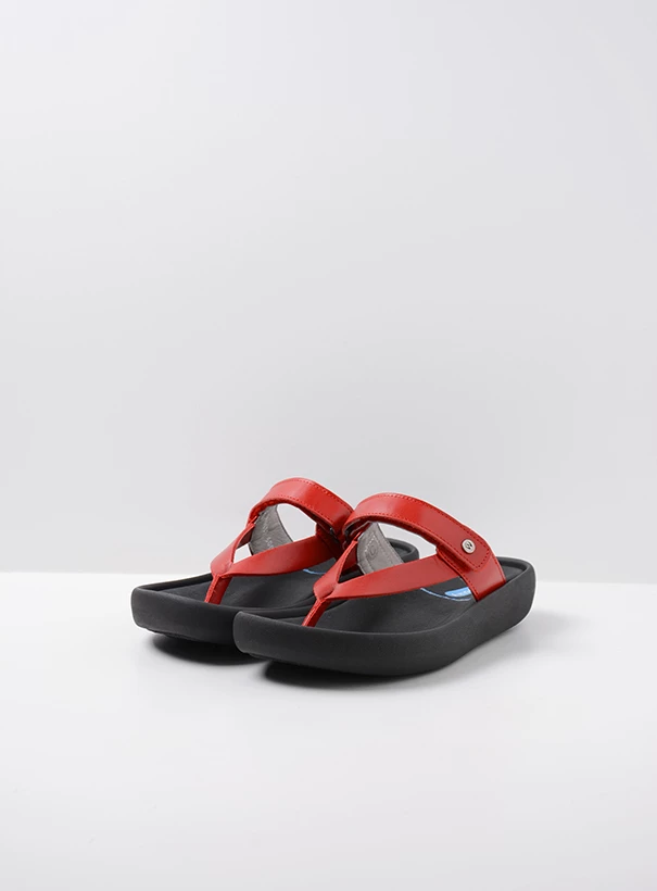 wolky sandals 00821 peace 31500 red leather front