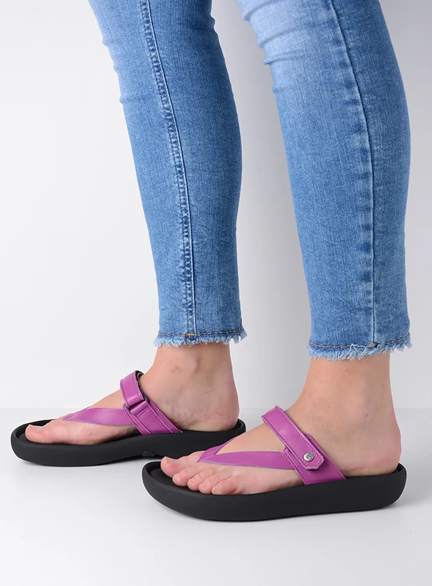 wolky sandals 00821 peace 31660 fuchsia leather sfeer