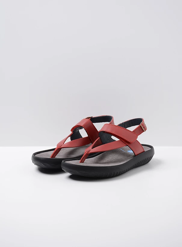 wolky sandals 00882 cebu 31500 red leather front