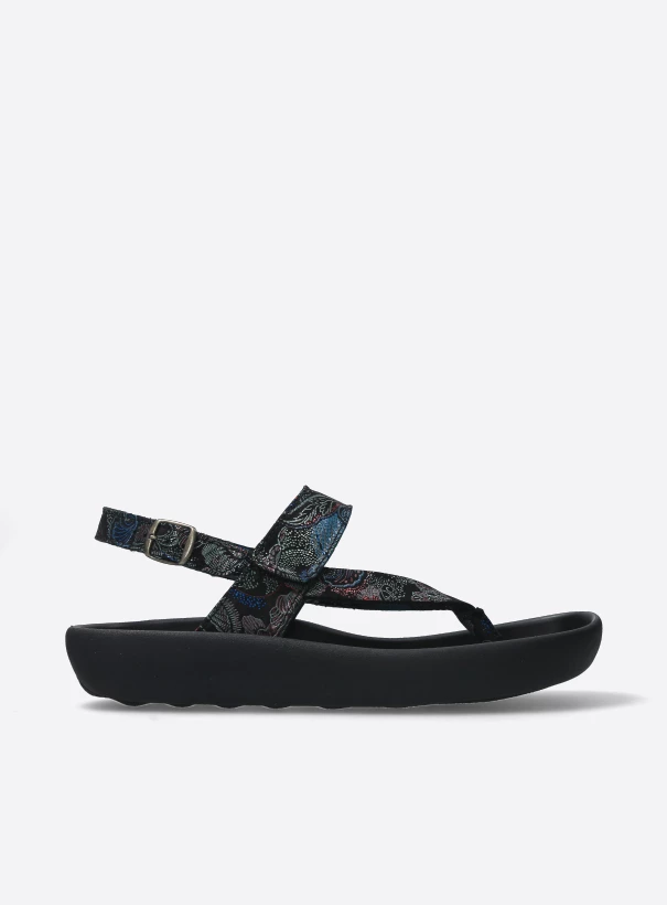 wolky sandals 00882 cebu 68080 black blue suede