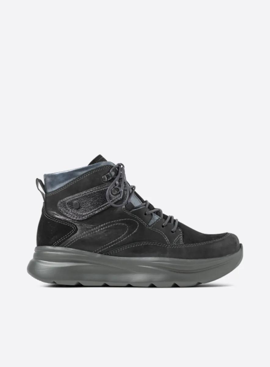 Wolky Lace up boots 00991 Apex 90000 black combi leather
