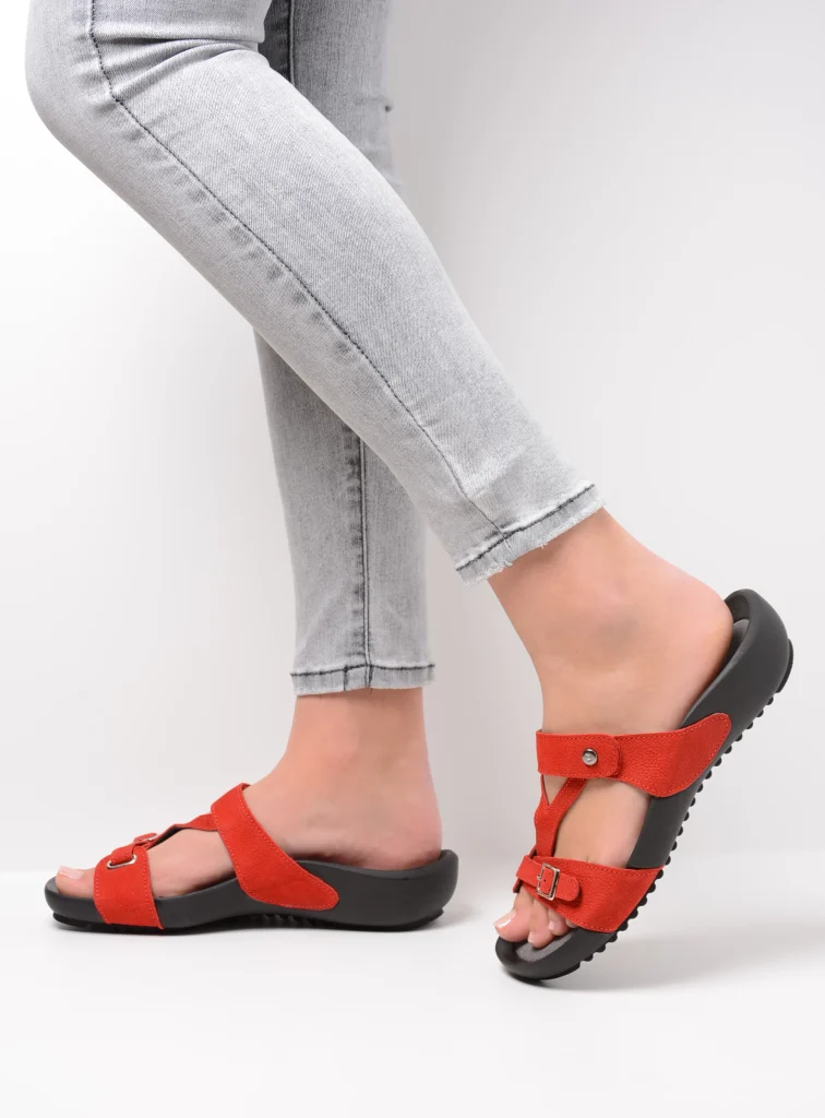 wolky sandals 01000 oconnor 11500 red nubuck detail
