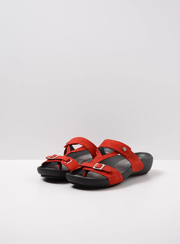 wolky sandals 01000 oconnor 11500 red nubuck front