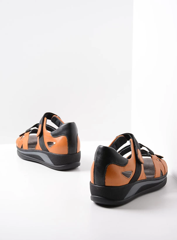 wolky sandals 01055 desh 30550 orange leather back