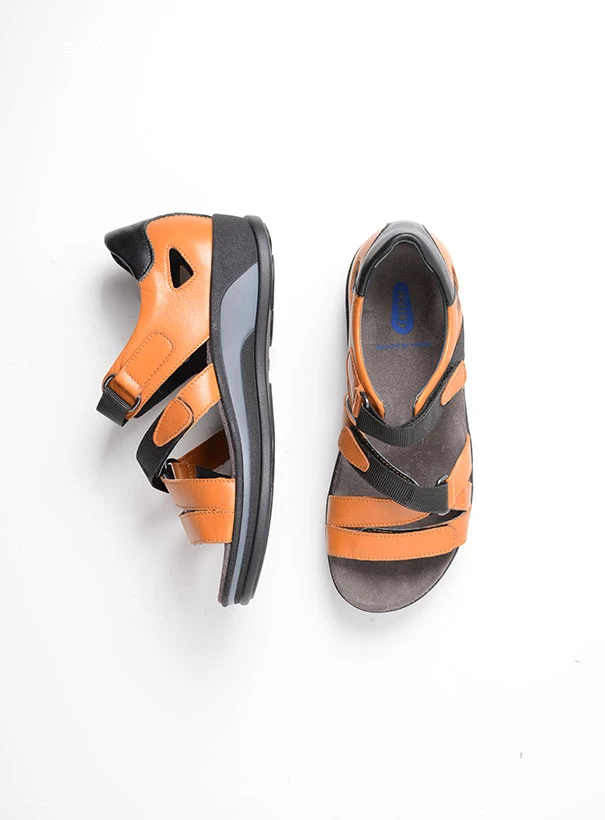wolky sandals 01055 desh 30550 orange leather top