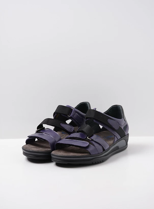 wolky sandals 01055 desh 30600 purple leather front
