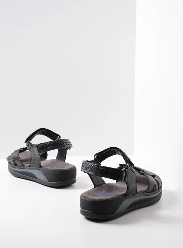 wolky sandals 01056 acula 31000 black leather back