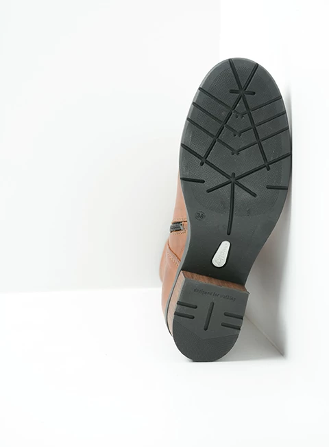 wolky mid calf boots 01261 edmonton 30430 cognac leather sole