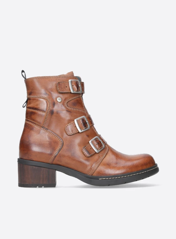 wolky biker boots 01268 canmore 37430 cognac leather