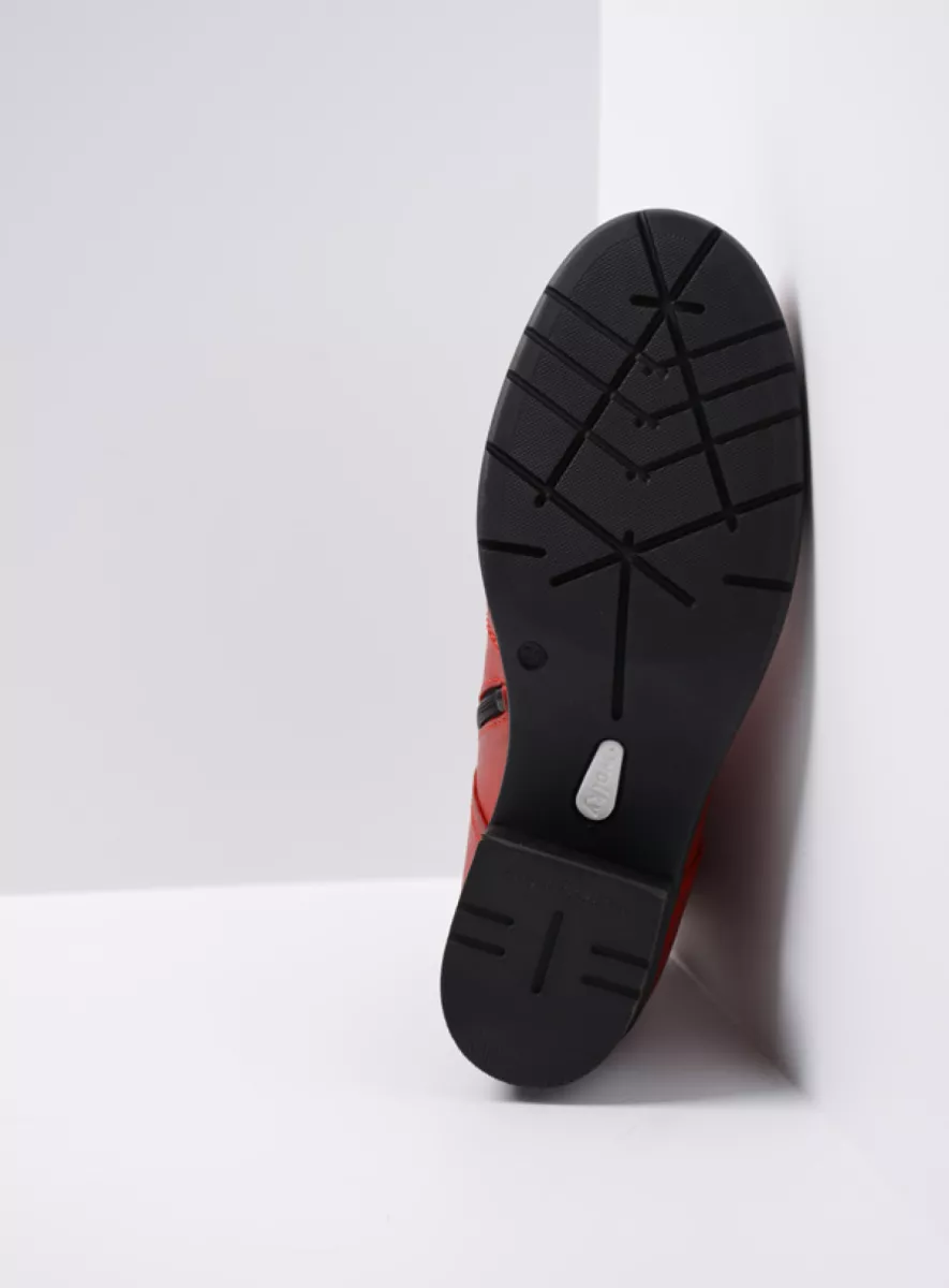 Wolky Waterproof 01270 Red Deer WR 30505 red leather