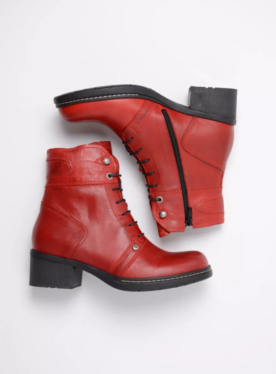 Wolky Waterproof 01270 Red Deer WR 30505 red leather