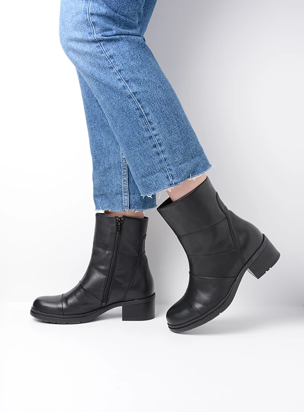 wolky mid calf boots 01274 hinton 37000 black leather sfeer