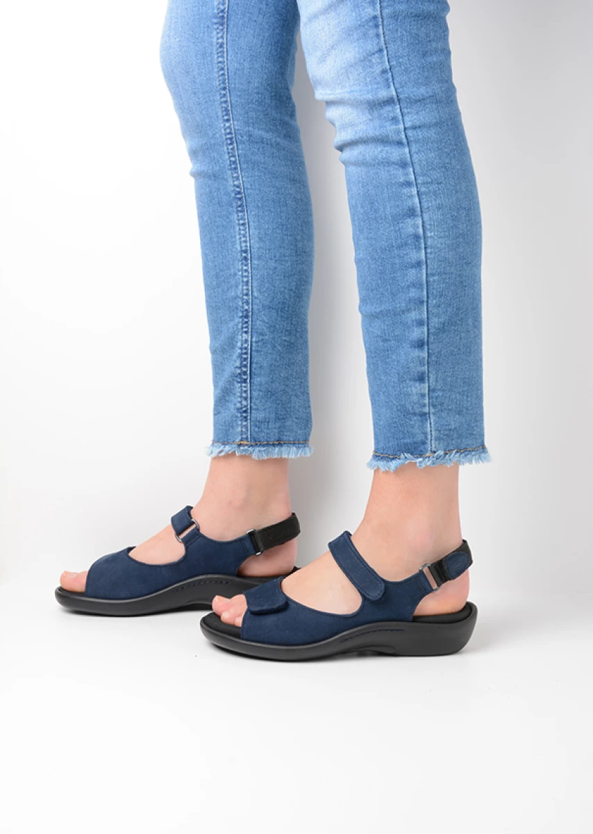 wolky sandals 01300 salvia 11820 denim nubuck detail