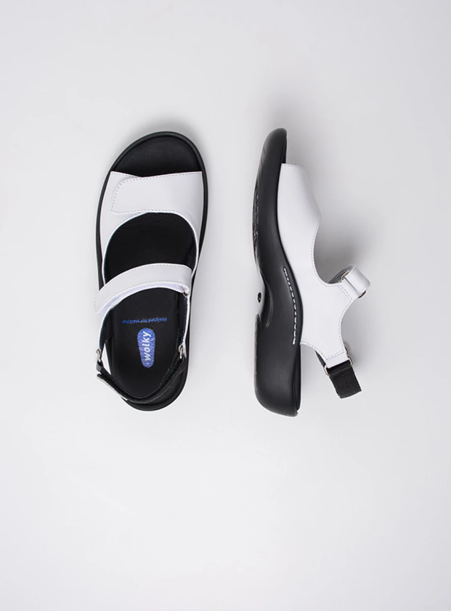 Wolky Sandals 01300 Salvia 30100 white leather