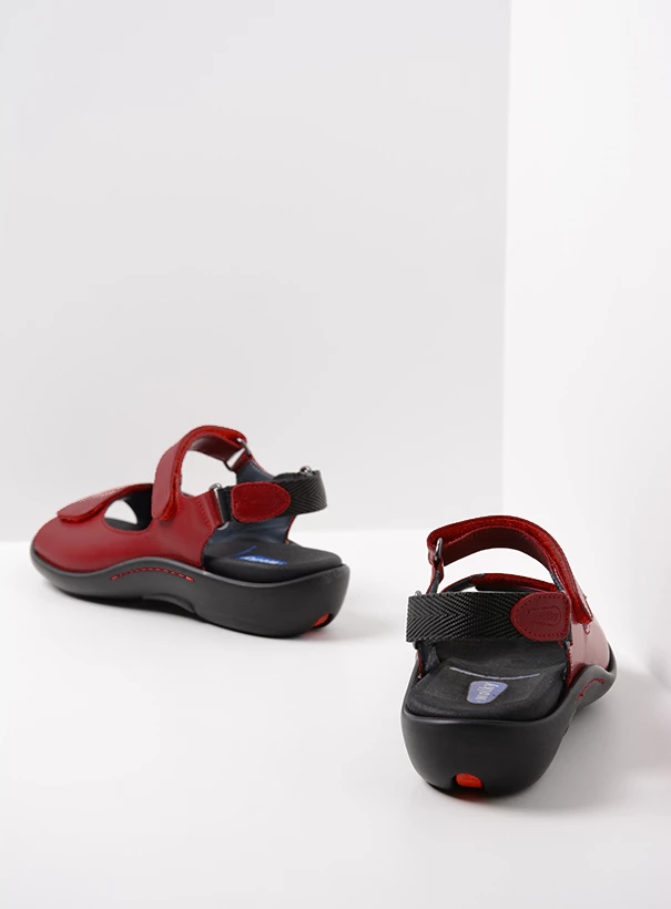 wolky sandals 01300 salvia 30500 red leather back