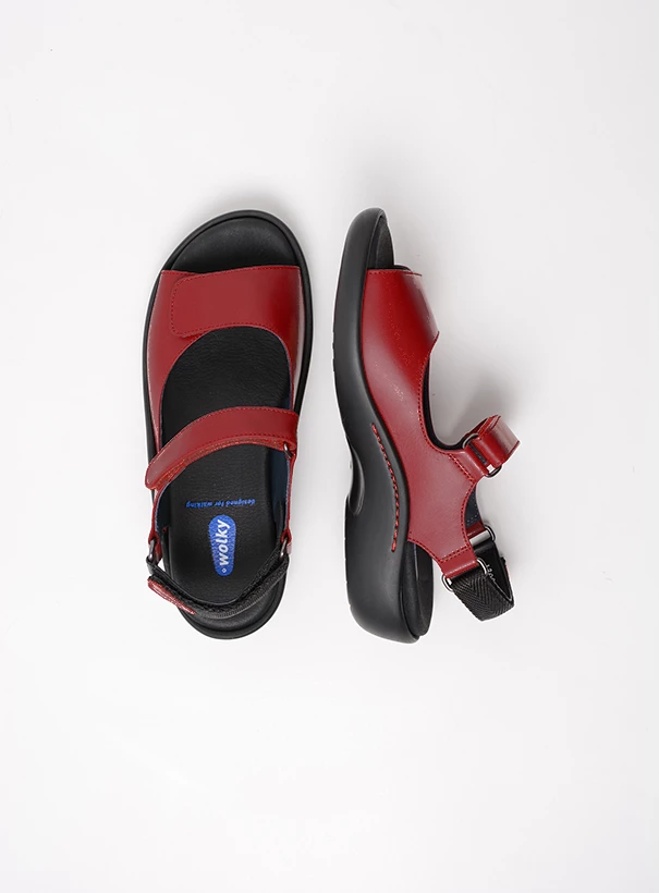 wolky sandals 01300 salvia 30500 red leather top
