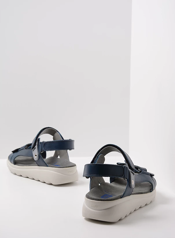wolky sandals 01525 mile 50800 blue leather back