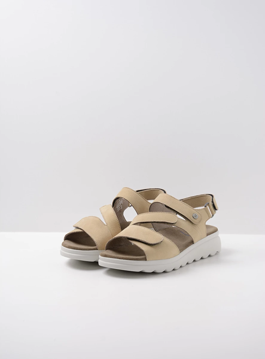 wolky sandals 01526 yard 11390 beige nubuck front