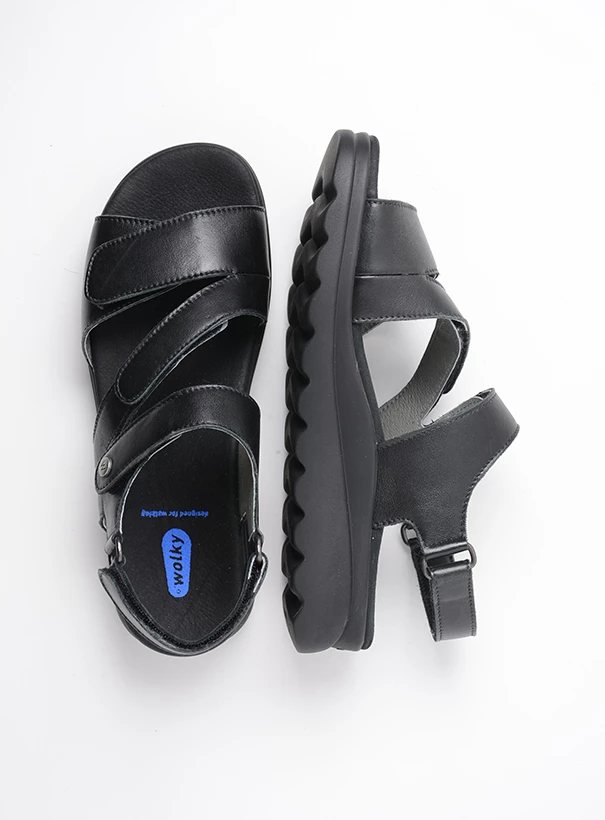 wolky sandals 01526 yard 50000 black leather top