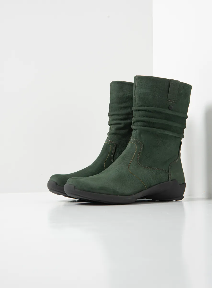 Wolky Luna- green nubuck Arch support shoes for women