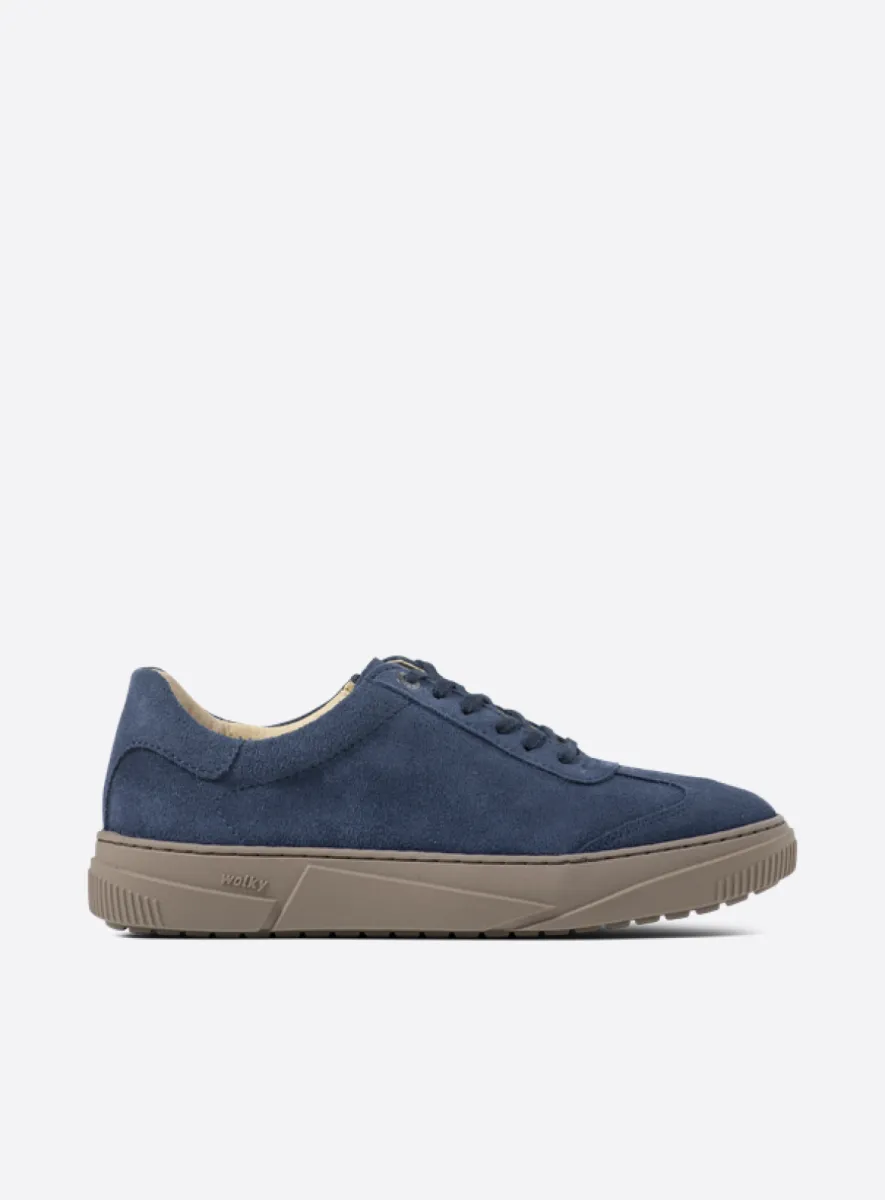 Wolky Foria - blue suede Arch support shoes for women